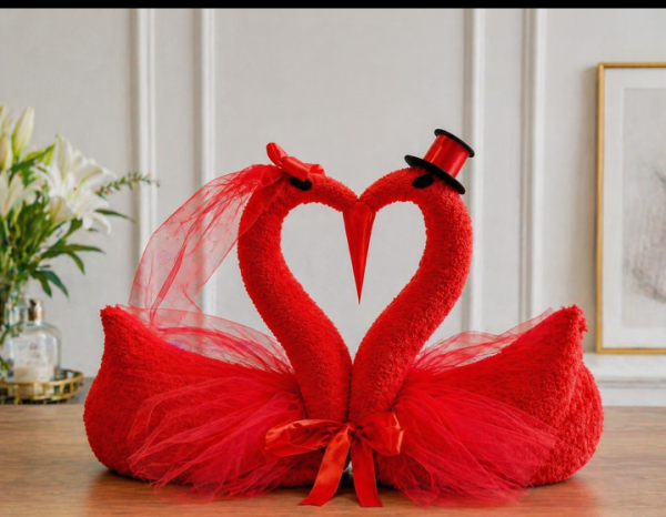 🦢 Handuk Swan Premium – Wedding Decoration