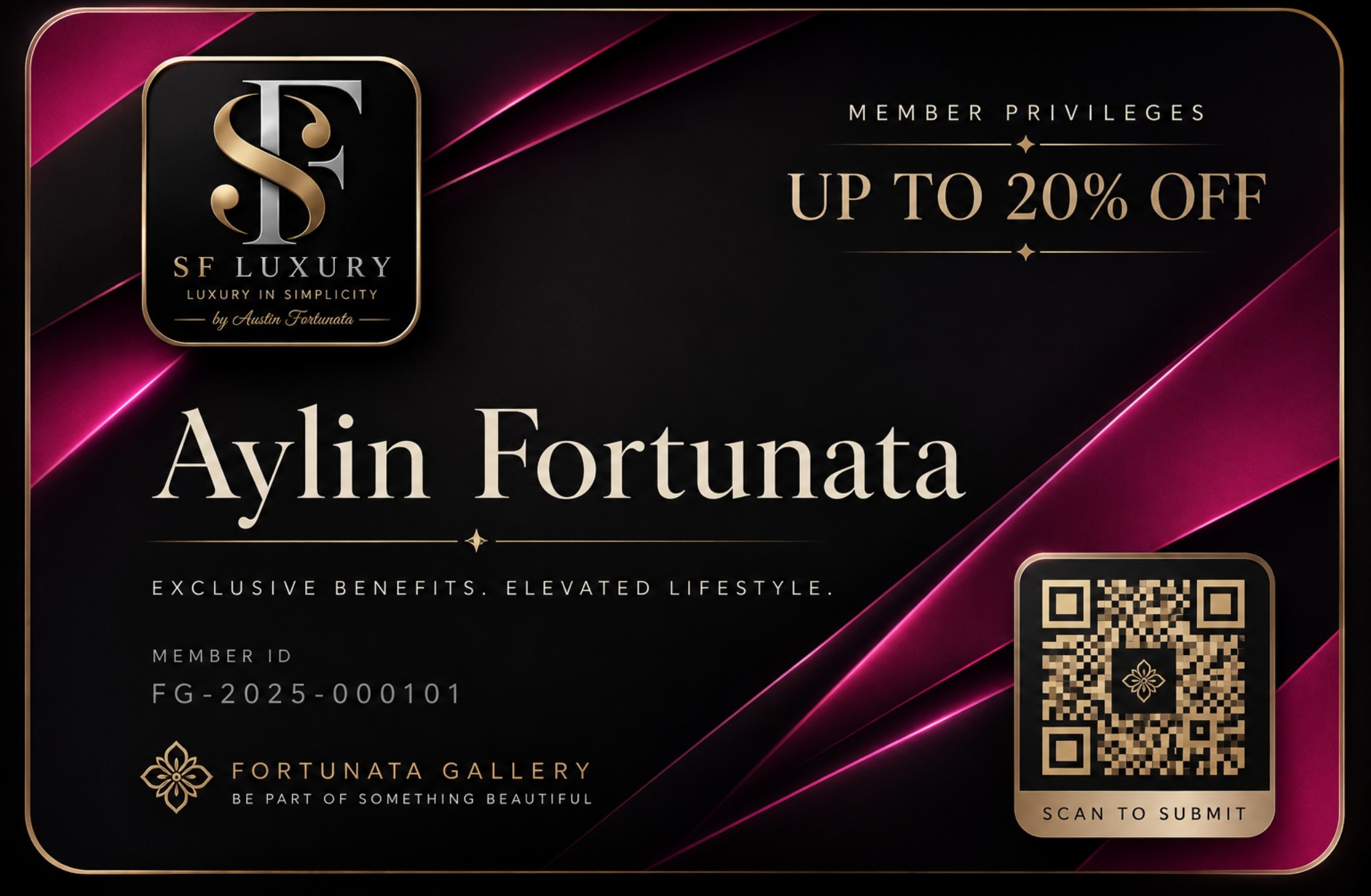 Fortunata Gallery Membership Card
