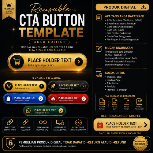 Reusable CTA Button Template — Gold Edition